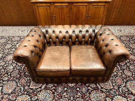 Bendic Chesterfield 2-zits bank donkerbruin
