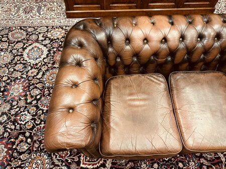 Bendic Chesterfield 2-zits bank donkerbruin