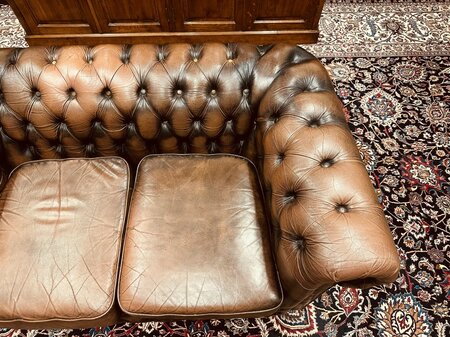Bendic Chesterfield 2-zits bank donkerbruin