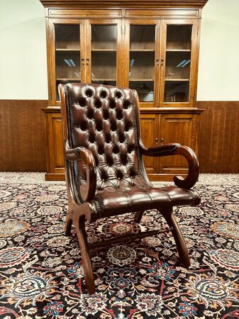 Winchester Chesterfield lounge chair Oxblood