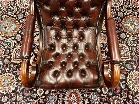 Winchester Chesterfield lounge chair Oxblood