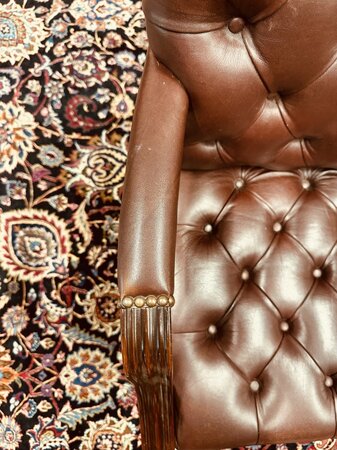 Engelse Chesterfield stoel Bordeaux