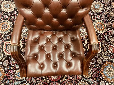 Engelse Chesterfield stoel Bordeaux