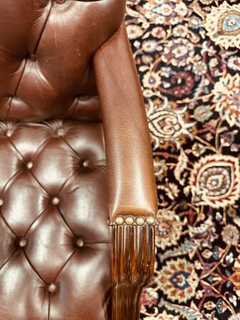 Engelse Chesterfield stoel Bordeaux