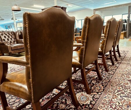 2 Springvale lederen eetkamerstoelen