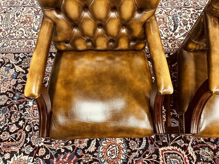 2 Springvale lederen eetkamerstoelen