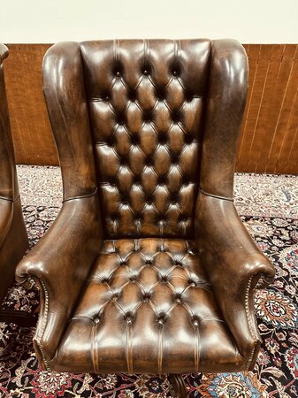 Grote Chesterfield Director chair bureaustoel Donkerbruin