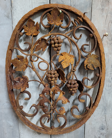 Smeedijzeren ornament decoratie druiven wijn - OS76