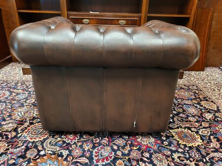 Chesterfield 1-zits bank donkerbruin