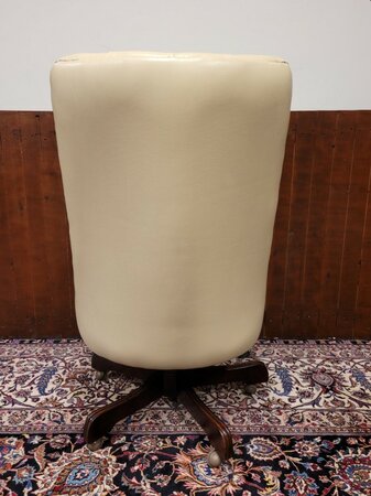 Engels Springvale Chesterfield Bureaustoel Fauteuil met Voetenbankje