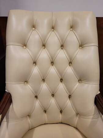 Engels Springvale Chesterfield Bureaustoel Fauteuil met Voetenbankje