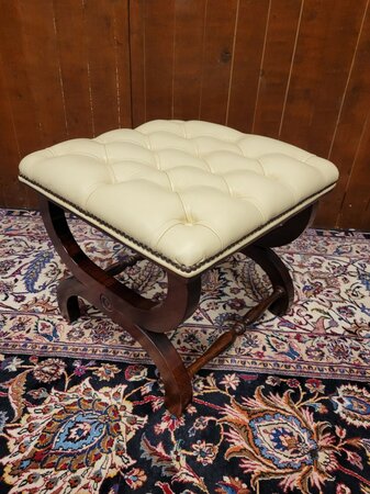 Engels Springvale Chesterfield Bureaustoel Fauteuil met Voetenbankje