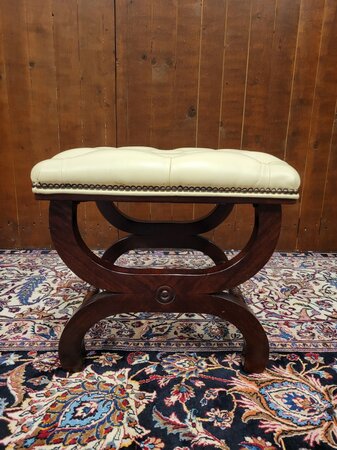 Engels Springvale Chesterfield Bureaustoel Fauteuil met Voetenbankje