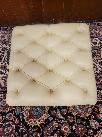 Engels Springvale Chesterfield Bureaustoel Fauteuil met Voetenbankje