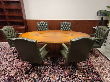 Art Deco Globe Wernicke Vergadertafel Tafel