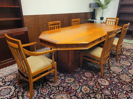 Art Deco Jan Frantzen Vergadertafel Tafel met 6 stoelen