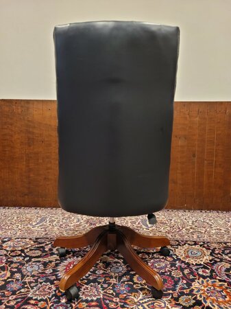 Engelse Chesterfield bureaustoel zwart