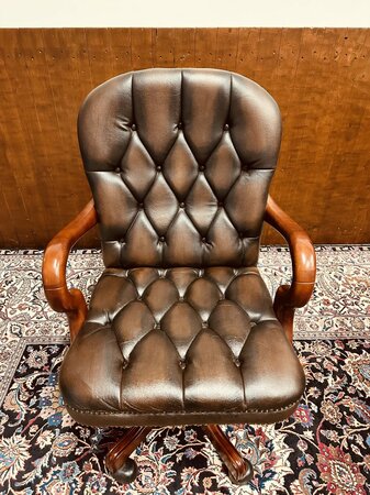 Engelse Chesterfield President Chair Bureaustoel