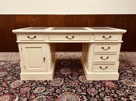 Wit Klassiek Engels bureau met bureaustoel