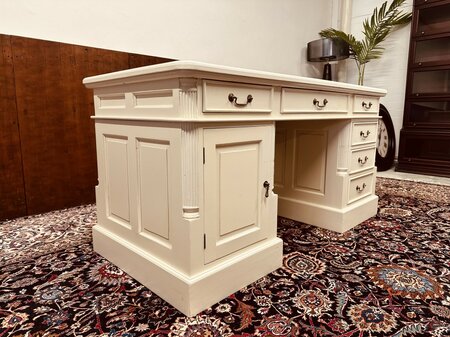 Wit Klassiek Engels bureau met bureaustoel