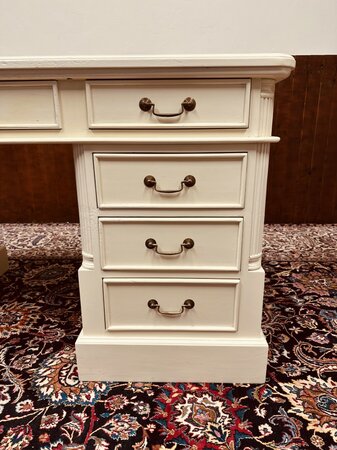 Wit Klassiek Engels bureau met bureaustoel