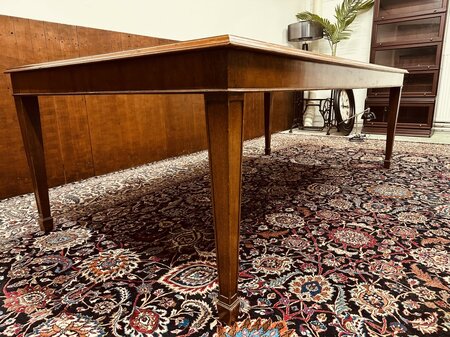 Grote antieke Engelse bureau schrijftafel vergadertafel