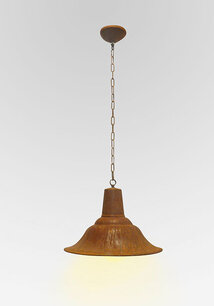 Nostalgische cortenstalen hanglamp - HC3
