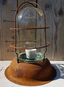 Nostalgische cortenstalen plafonnière plafondlamp roest - PC1