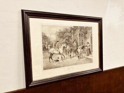 Prent van een Engels jachttafereel ''The Meet''