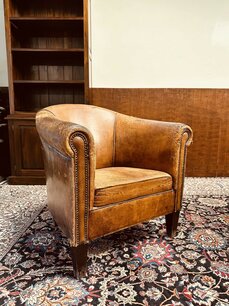 Vintage Schaapslederen Fauteuil (decoratief)