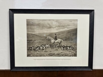 Prent "Sir Frederick Chesterfield and his hounds"