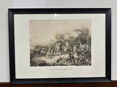 Prent "The meet at crossford" 