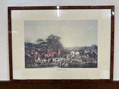 Prent "A hunting morning"