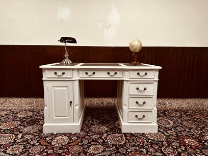 Klassiek Engels Wit Chesterfield Bureau