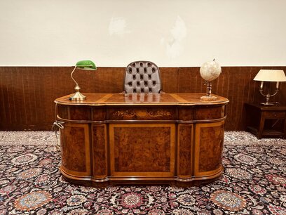 Klassiek Italiaans Wortelhout Bureau met Achterschot