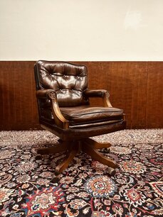 Chesterfield Bureaustoel Bruin
