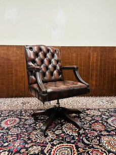 Antique Chesterfield President Chair