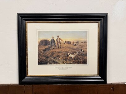 Prent "Chasse a la perdix" in kleur