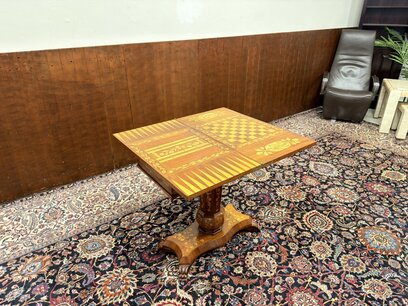 19e-eeuwse Nederlandse Marketterie Speltafel