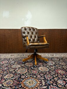 English Chesterfield Desk Chair President Chair