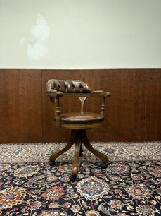 Antique English Chesterfield Office Chair