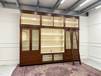 Grote Klassiek Engelse Art Deco Boekenkast Bibliotheekkast