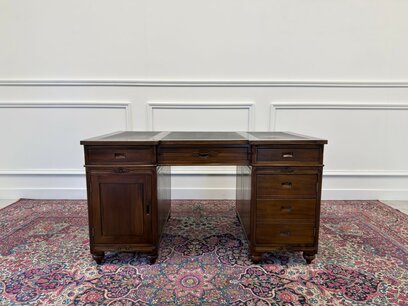 Klassiek Engels Bureau met Zwarte Inleg