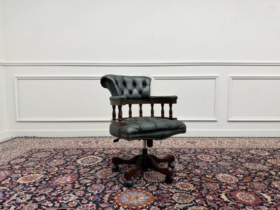 Groen Engels Chesterfield Bureaustoel