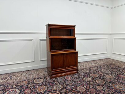 Original Low English Globe Wernicke Bookcase