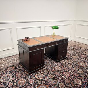 Classic English Desk Leather Inlay