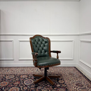 Groene Chesterfield bureaustoel