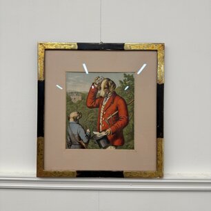 Engelse Klassieke Prent Tafereel met Honden