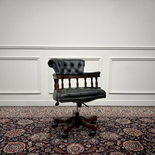 Chesterfield Bureaustoel Captain Chair Groen