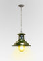 Nostalgische koperen scheepslamp hanglamp groen - HK3